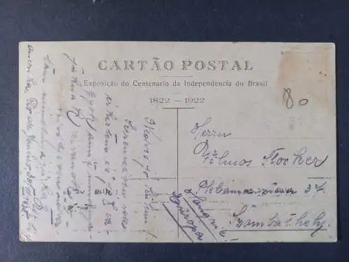 AK Postcard CPA Brasilien Avenida Rio Branco Rio de Janeiro 1925
