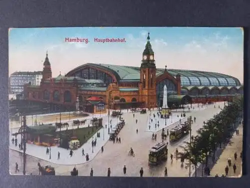 AK Postcard CPA Deutschland Hamburg Hauptbahnhof
