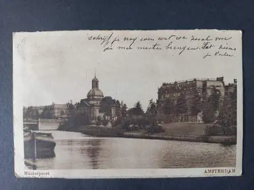 AK Postcard CPA Niederlande Amsterdam Muiderpoort c1920
