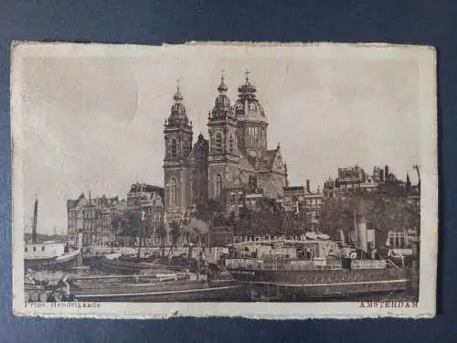 AK Postcard CPA Niederlande Amsterdam Prins Hendrikkade 1915