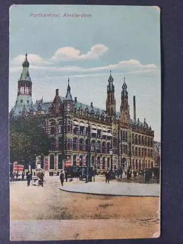 AK Postcard CPA Niederlande Amsterdam Postkantoor