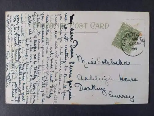 AK Postcard CPA England Hastings Battle Abbey 1908