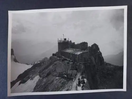 Alte Foto Grossformat - Zugspitze  Münchenerhaus  - 1933  -17x12,5 cm