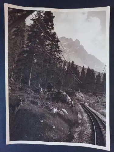 Alte Foto Grossformat - Zugspitzbahn - 1933  -17x12,5 cm