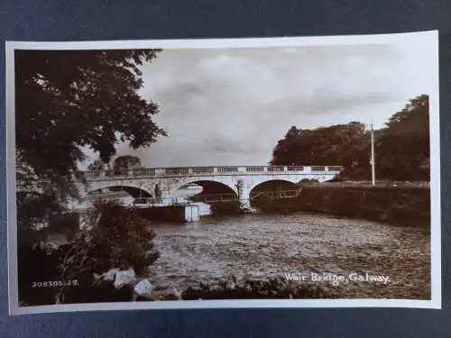 AK Postcard CPA Valentine's Postcards Galway - Weir Bridge