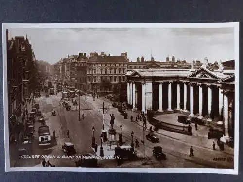 AK Postcard CPA Valentine's Postcards Dublin College Green &Bank of Ireland