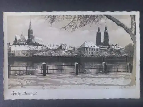 AK Postcard CPA Polen  Breslau Wrocław Boroszló Dominsel
