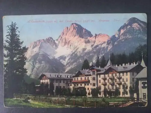AK Postcard CPA Italien  Schluderbach Ampezzo Tirol 1909