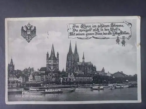 AK Postcard CPA Deutschland Köln am Rhein Panorama 1932