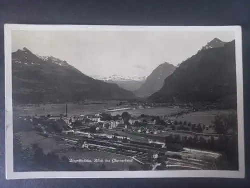 AK Postcard CPA Schweiz Ziegelbrücke Blick ins Glarnerland 1928