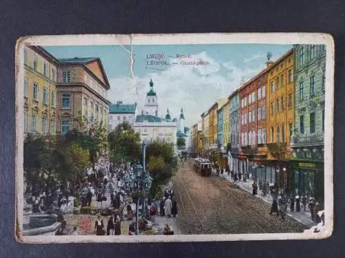 AK Postcard CPA Ukraine Lemberg Lviv Lwów - Rynek  c1913