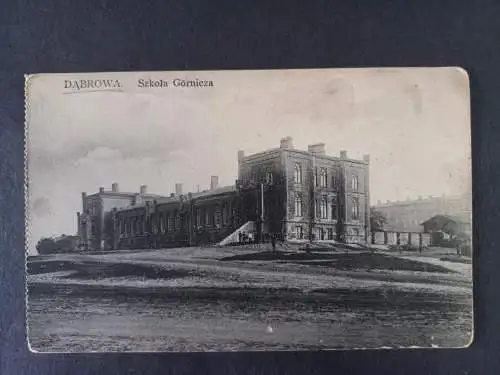 AK Postcard CPA Polen - Dąbrowa - Szkola Górnicza