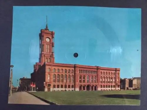 Tonpostkarte Colorvox 45 - Berlin: Rotes Rathaus - Berliner Luft, Marsch E. Hart