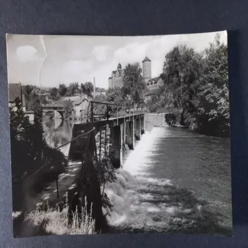 AK Postcard CPA DDR Zschopau Erzgebirge Blick zum Schloss Wildeck 1969