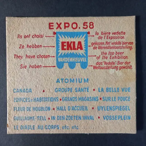 AK Postcard CPA  EXPO 1958 EKLA VANDENHEUVEL Brüssel