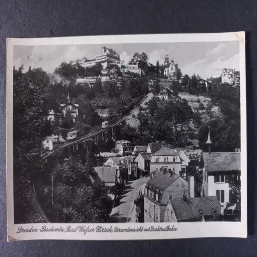 AK Postcard CPA  Deutschland Dresden Lorschnitz Drahtseilbahn 1951