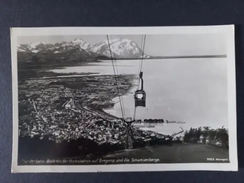 AK Postcard CPA  Deutschland  Pfanderbahn, Bodensee Bregenz, Schweizerberge