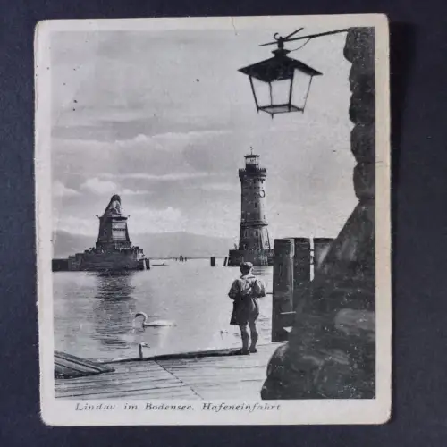 AK Postcard CPA  Deutschland  Lindau im Bodensee, Hafeneinfahrt
