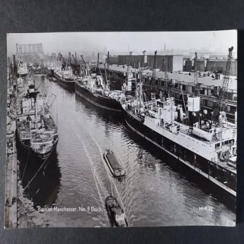 AK Postcard CPA England Port of Manchester, No. 9 Dock  1965