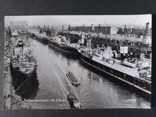 AK Postcard CPA England Port of Manchester, No. 9 Dock  1965