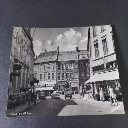 AK Postcard CPA Dänemark, Slagelse Gl. Torv - Stenders 1963
