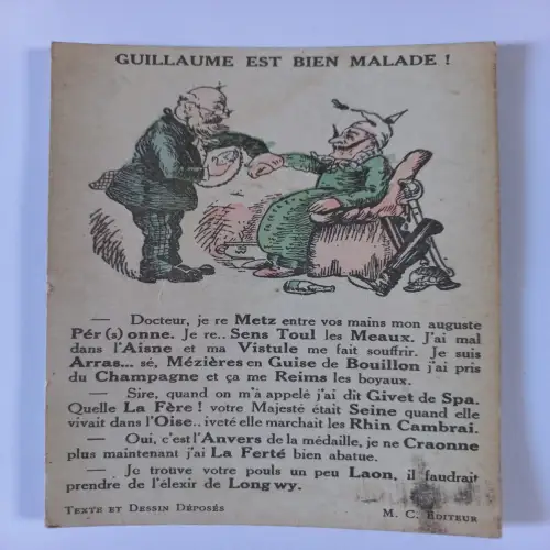 AK Postcard CPA CPA - Satirical - Military - Guillaume Est Bien Malade!