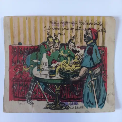 AK Postcard CPA  Militaria - Martini Moeurs allemandes satirica