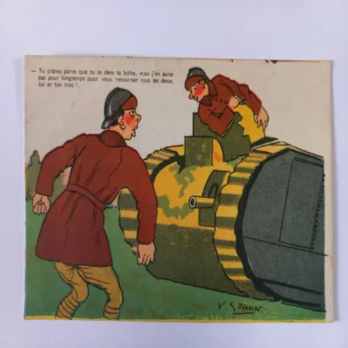 AK Postcard CPA Military - France - caricatures of soldiers,   1945