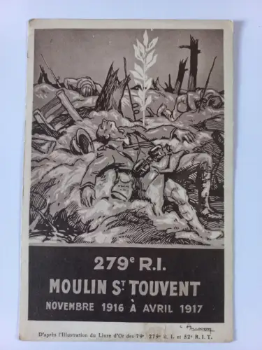 Postcard CPA Illustrations du Livre d'or des 79 et 279ème RI  Moulin St Touvent