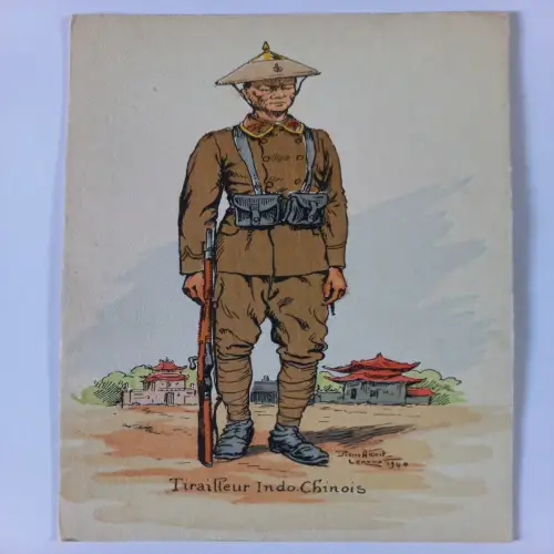 Postcard CPA Pierre Albert Leroux Tirailleur Indo Chinois