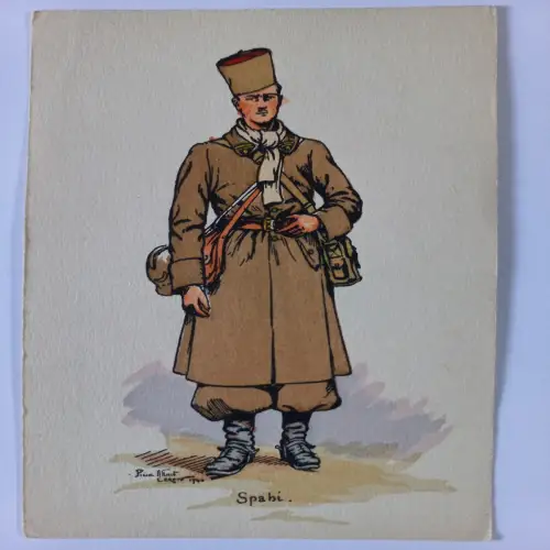 Postcard CPA Pierre Albert Leroux  Edition Militaire Illustrées – Spahi