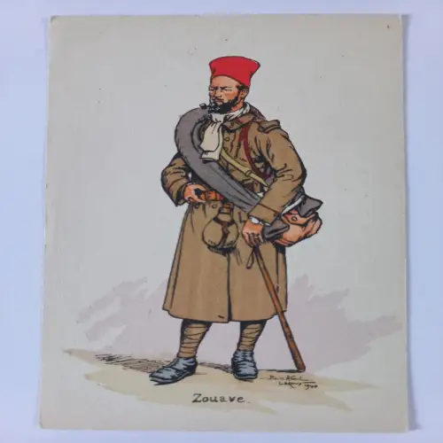 Postcard CPA Pierre Albert Leroux  Edition Militaire Illustrées – Zouave