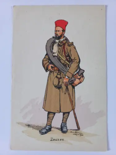 Postcard CPA Pierre Albert Leroux  Edition Militaire Illustrées – Zouave