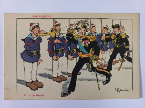 CPA WWI French Postcard Nos Marins 60. La Garde