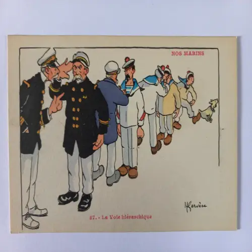 CPA WWI French Postcard Nos Marins 57. La Voie hiérarchique