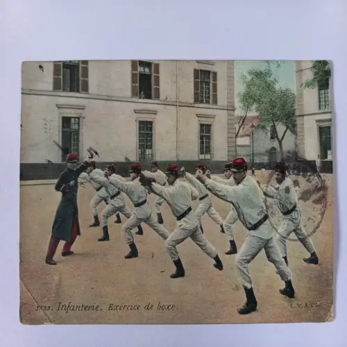CPA WWI French Postcard Infanterie Exercise de Boxe