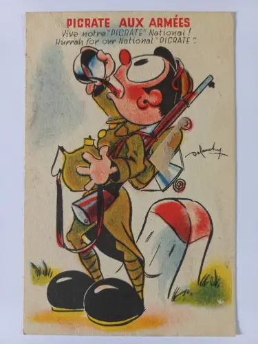 CPA WWI French Postcard PICRATE AUX ARMEES Typo Litho Paris