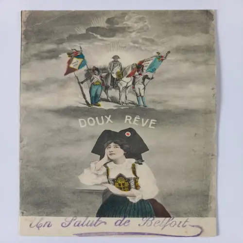 CPA WWI French Postcard Doux Réve - Un Salut der Belfort