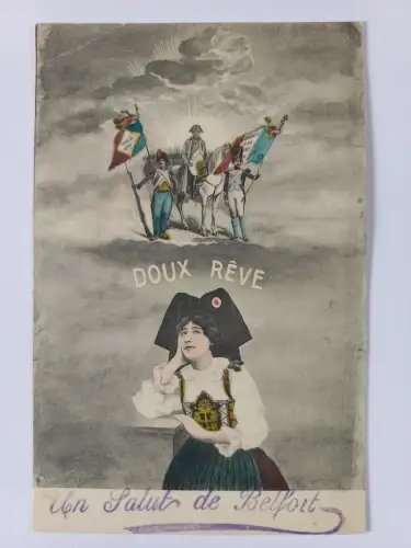 CPA WWI French Postcard Doux Réve - Un Salut der Belfort