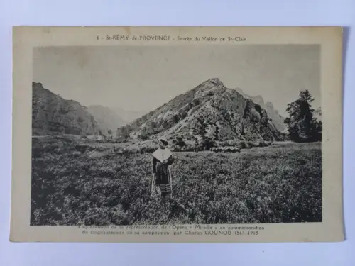 AK Postcard CPA France St. Remy Entrée du Vallon de St-Clair