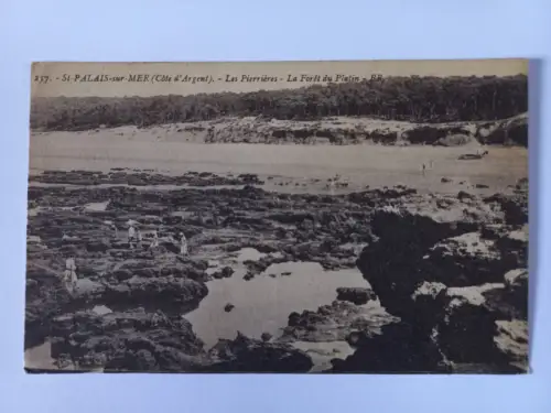 AK Postcard CPA France St. Palais sur Mer Les Pierriéres