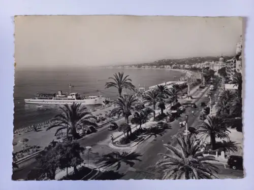 AK Postcard CPA France Nice La Promenade des Anglais 1954