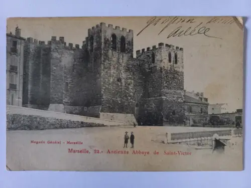 AK Postcard CPA France Marseille Ancienne Abbaye de Saint Victor