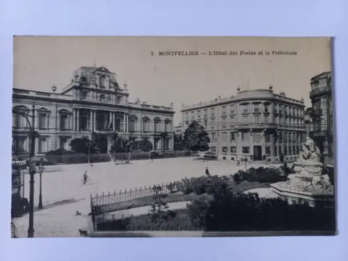 AK Postcard CPA France Montpellier L'Hótel des Postes et la Préfecture