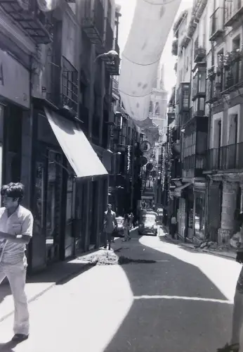 Vintage Negativ Foto Spanien Toledo  Strassenszene  '70s