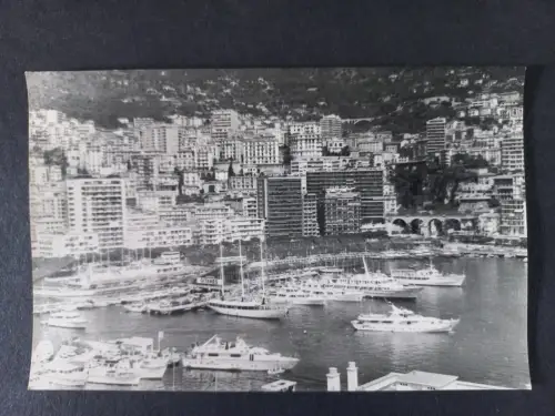 Vintage Foto Monaco Monte Carlo Hafenszene-Port - Harbour  1970s