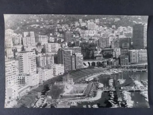 Vintage Foto Monaco Monte Carlo Hafenszene-Port - Harbour Panorama  1970s