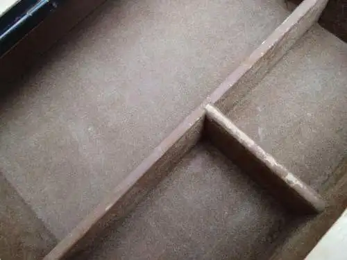 Vintage Nähkasten Nähkästchen Buche Rollen Füße Holzkasten Holzkästchen Kästchen Standkästchen Utensilo Landhaus