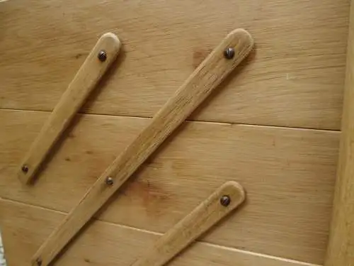 Vintage Nähkasten Nähkästchen Buche Rollen Füße Holzkasten Holzkästchen Kästchen Standkästchen Utensilo Landhaus