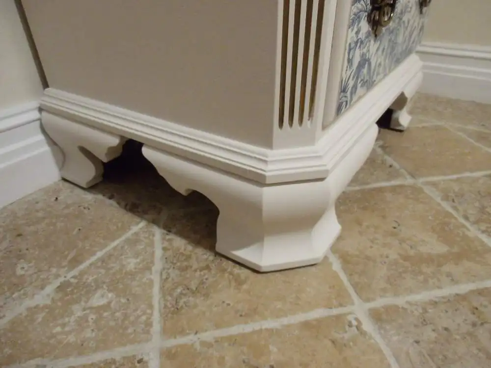 Ethan Allen Georgian Court Lingerie Chest Dresser Kommode Damenkommode Wäschekommode Vintage Shabby Chic Weiß Brocante 5